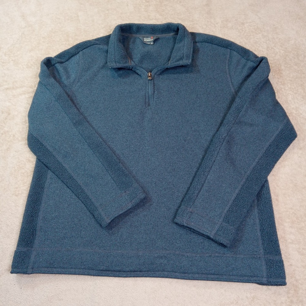 Royal Robbins 1/4 Zip Pullover‎ Fleece Sweater Long Sleeve Men's XL Bluish Gray